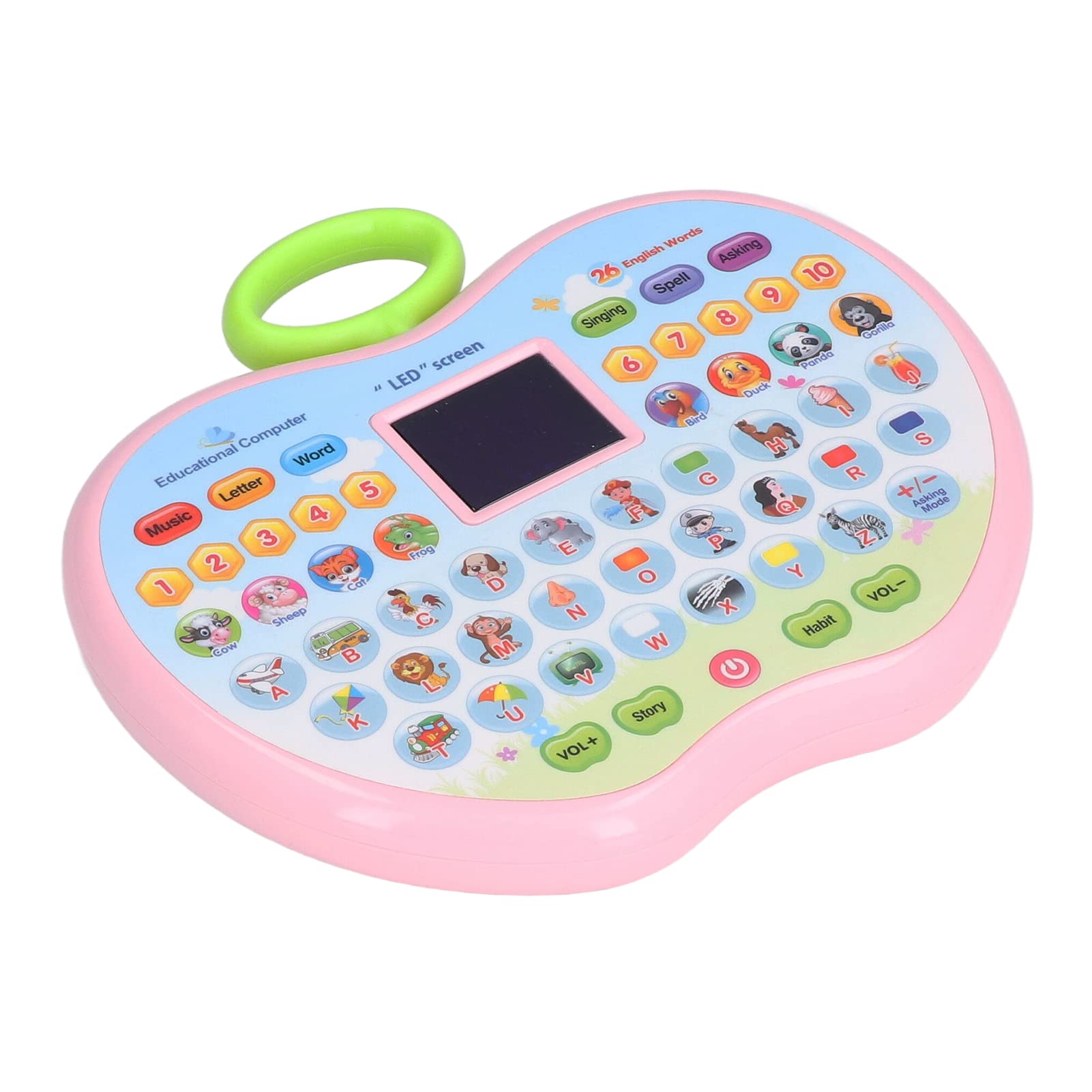 Kids Learning Tablet - 10 Teaching Modes with LED Display for Toddlers | Educational Toy for Boys & Girls (Pink) - Perfect for Home & Travel Learning
