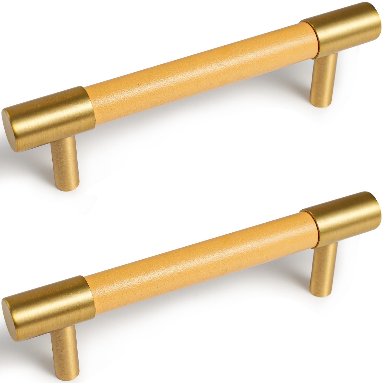 4 Pack 5 Inch Barn Door Handles - Heavy Duty Sliding Door Pulls for Cabinet, Drawer, Kitchen & Bathroom - Beige Matte Finish Hardware - Perfect for Farmhouse, Rustic & Modern Home Decor