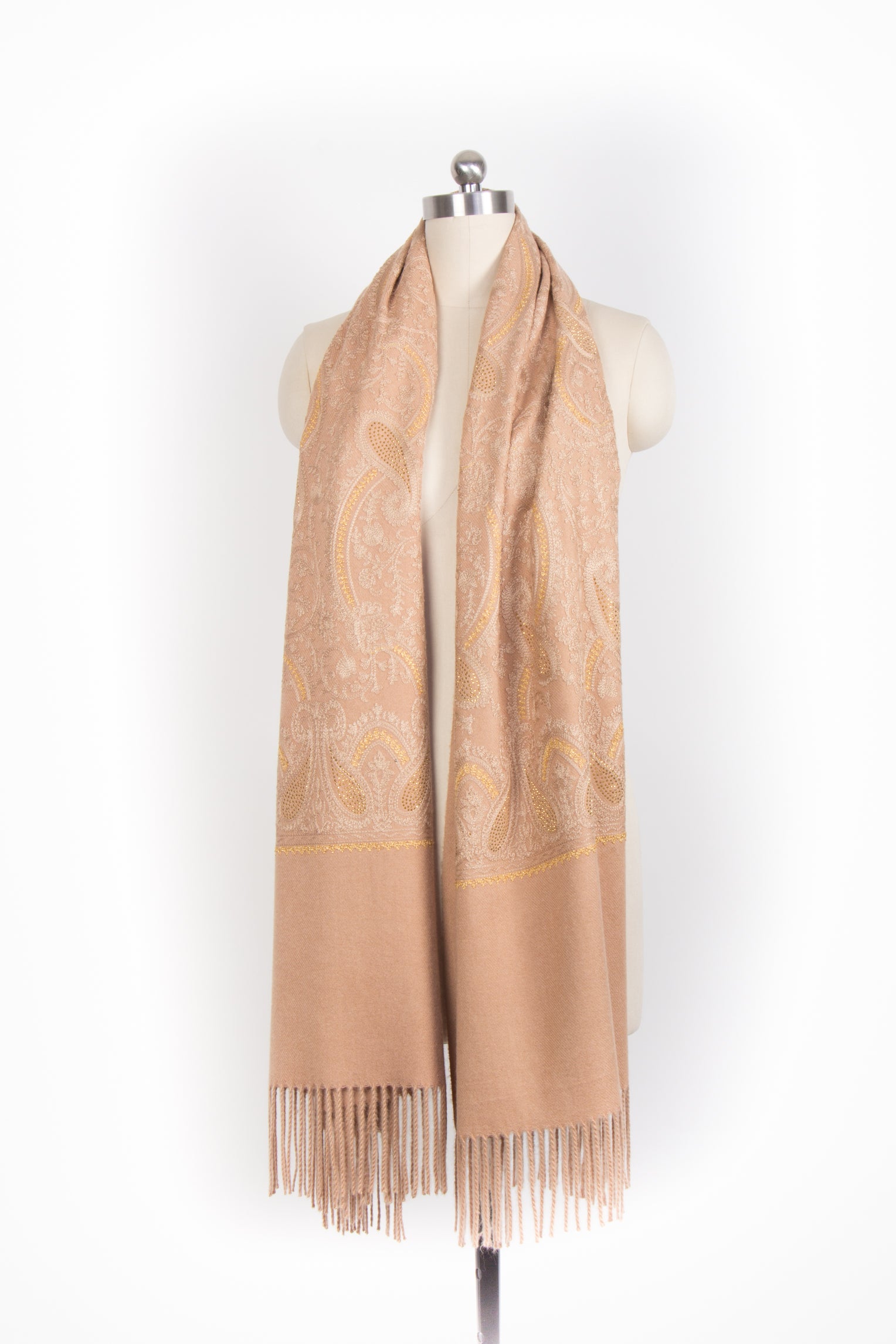 Elegant Reversible Embroidered Scarf for Women - Shimmering Fashion Accessory for Fall & Winter Outfits, Parties and Special Occasions