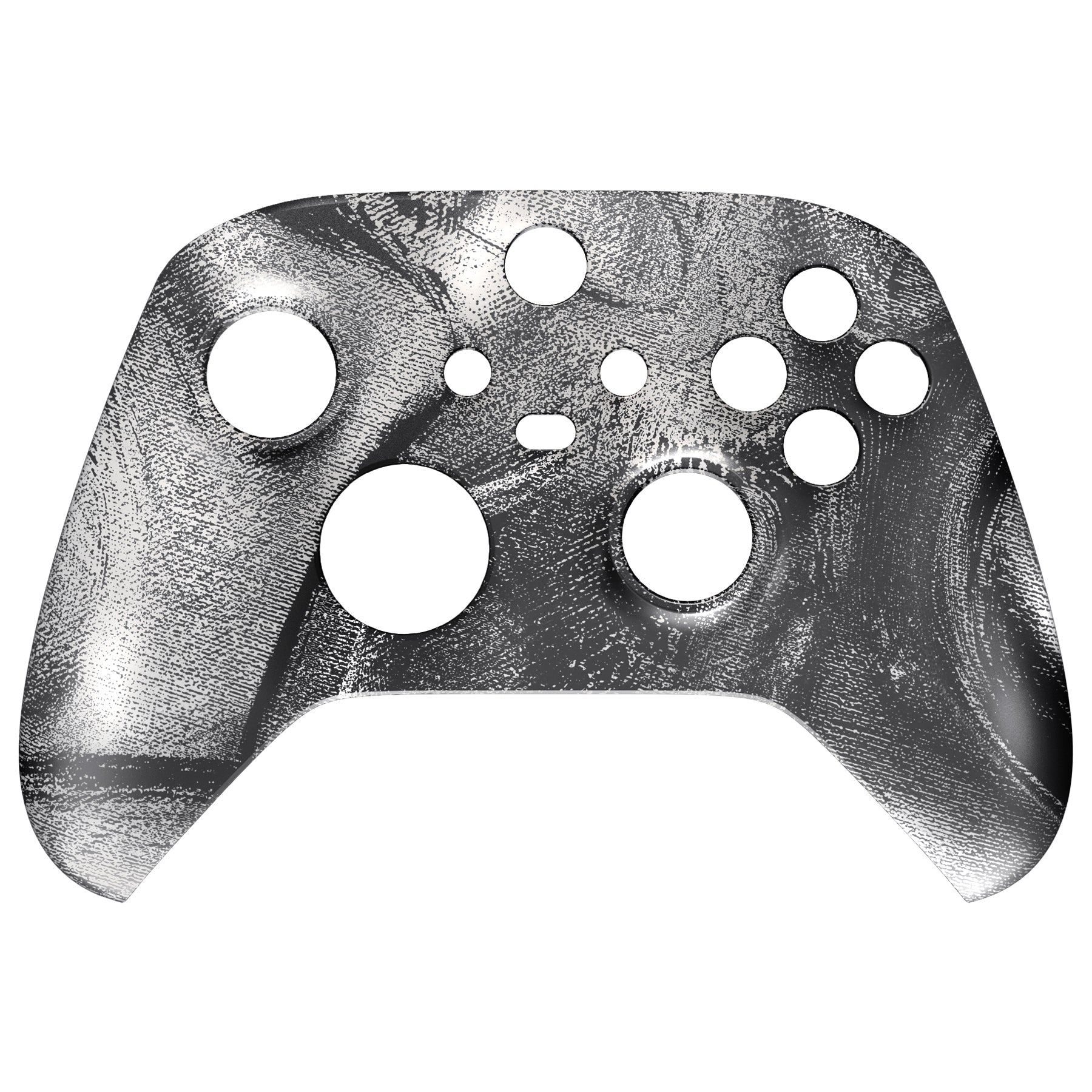 eXtremeRate Silver Wave Replacement Front Housing Shell for Xbox Series X & S Controller - Premium Custom Gaming Accessory for Enhanced Comfort & Style