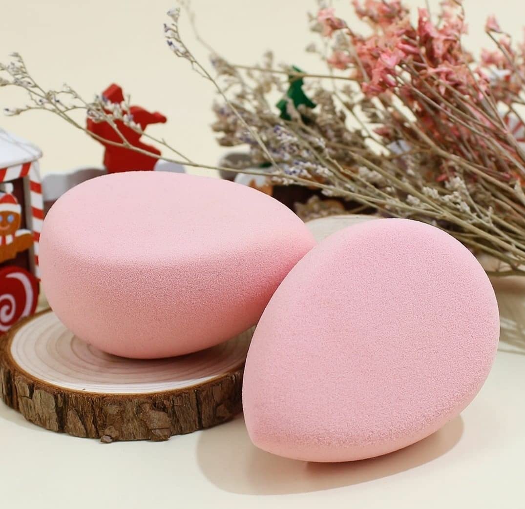 Premium Beauty Blender Sponge Set (Pack of 2) - Washable & Reusable Makeup Puff with Storage Box for Women | Perfect for Foundation, Concealer & Powder Application