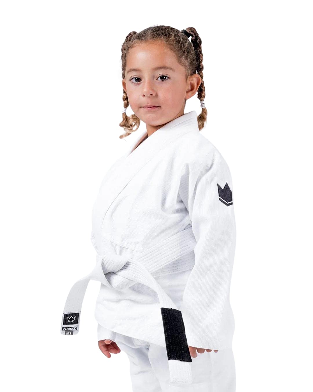 Kingz Brazilian Jiu Jitsu Gi for Kids - Lightweight & Durable Youth BJJ Kimono (375gsm Pearl Weave) - IBJJF Approved Competition Uniform for Boys & Girls - Perfect for Training & Tournaments