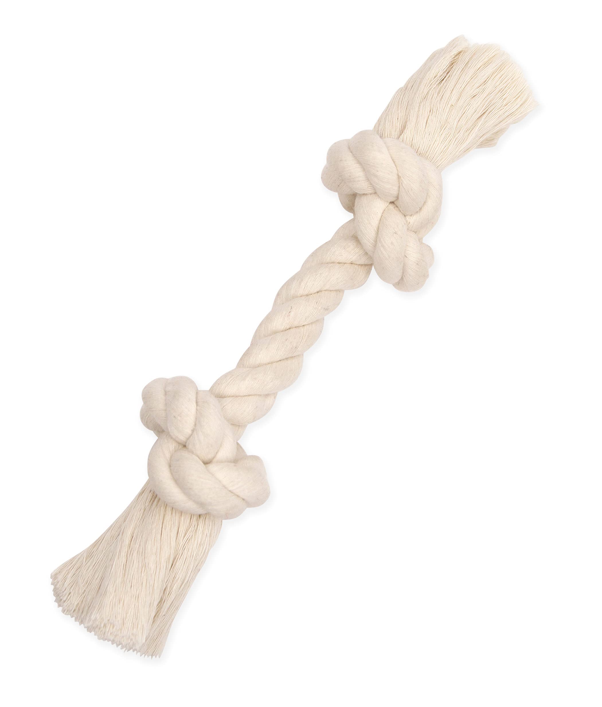 **Mammoth Flossy Chews 100% Natural Cotton Rope Dog Toys - Premium White Knot Dog Rope Toy for Small Dogs - Interactive Tug & Chew Toy for Puppies & Small Breeds (9