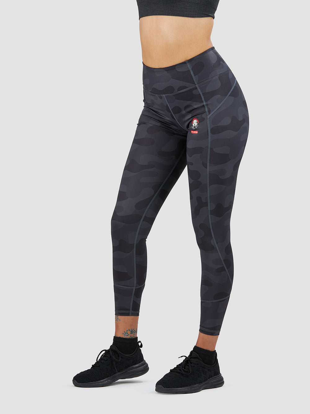 High-Waisted Power Leggings with Camo Print - Women's Workout Leggings for Yoga, Running & Gym - Comfortable & Stretchy Fitness Tights