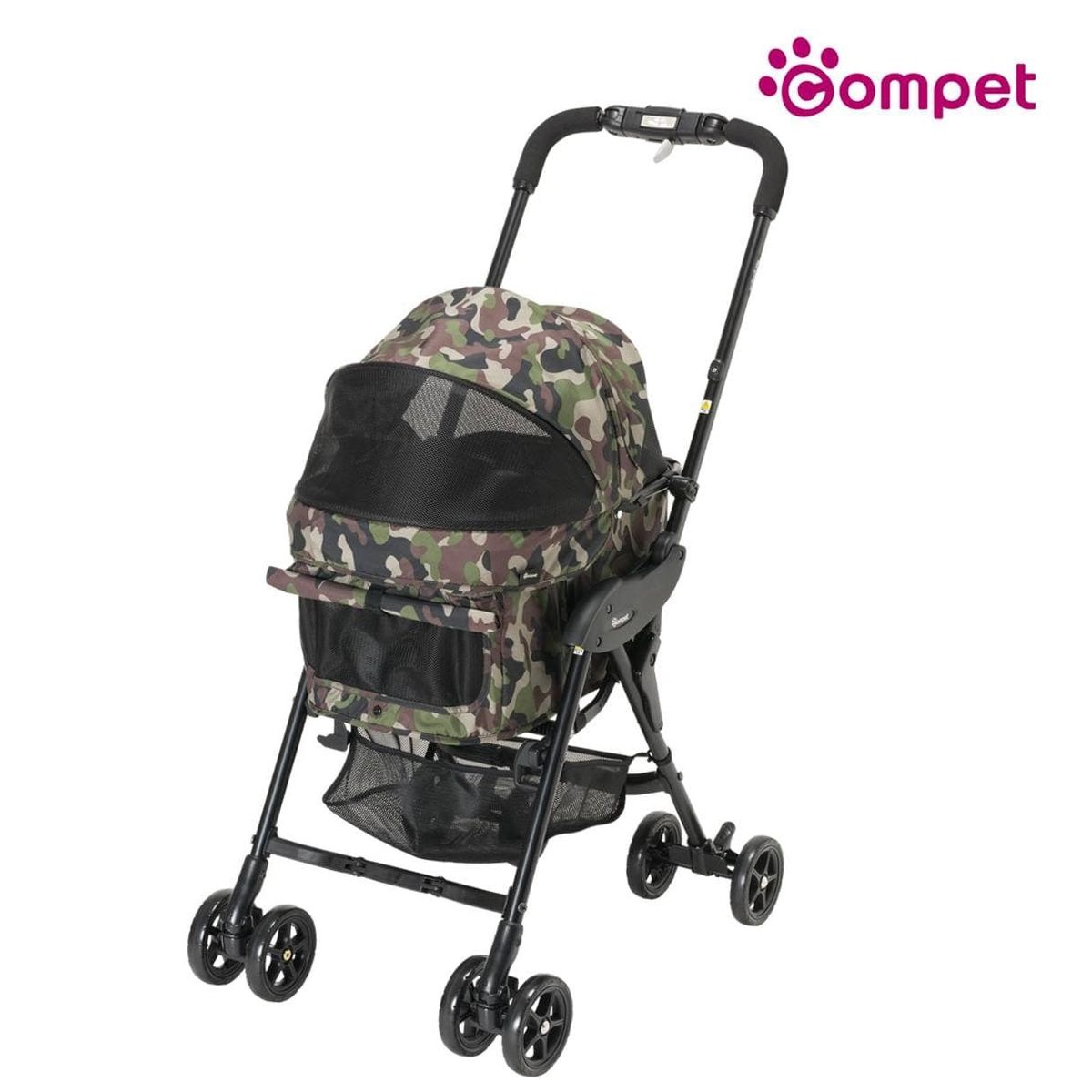 Premium Japanese Pet Stroller - Compet Milimili Lite α for Small Dogs & Cats - Lightweight & Foldable Design for Outdoor Walks, Shopping & Travel