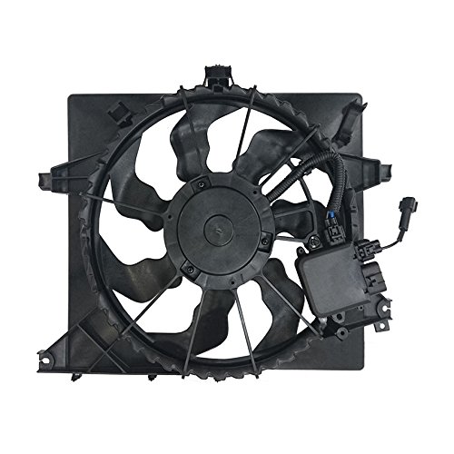 RAREELECTRICAL New Dual Radiator & Condenser Fan Replacement for Kia Koup 2014-2016 - OEM 25380-A7000 - Perfect for Engine Cooling & AC Performance in Hot Weather