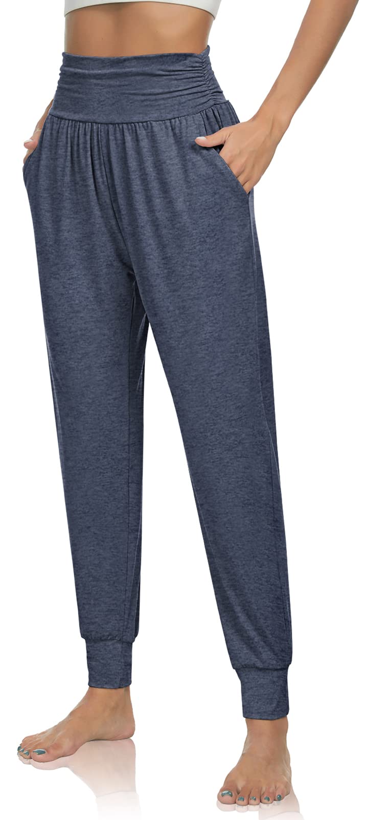 UEU Women's Cozy Yoga Joggers Pants - Loose Fit Workout Sweatpants with Pockets for Yoga, Running, Gym & Lounge | Soft Comfortable Casual Wear for Women