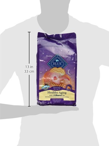 Blue Buffalo Tastefuls Mature Dry Cat Food for Adult Cats 7+ Years - Natural Chicken & Brown Rice Recipe - Made in USA - 3 lb Bag - Perfect for Senior Cats with Sensitive Stomachs