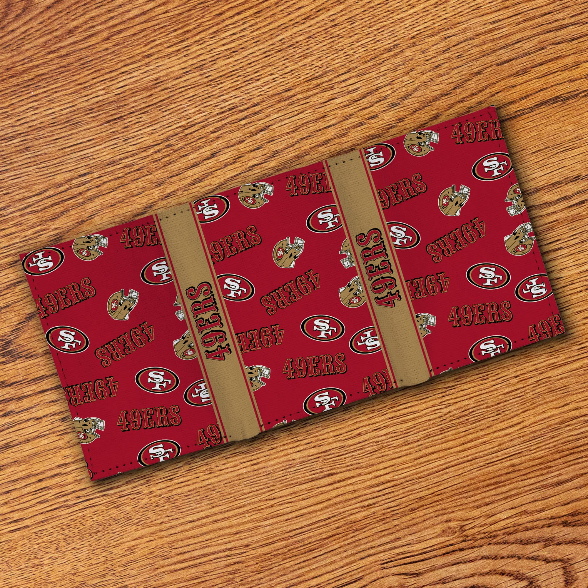 NFL Canvas Trifold Wallet by Rico Industries - Durable Leather Football Wallet for Men - Perfect for Game Day, Tailgating & NFL Fan Gifts