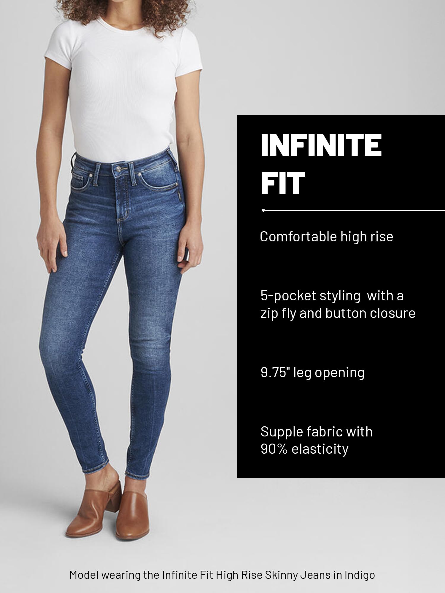 Silver Jeans Co. Women's Infinite Fit High Rise Bootcut Jeans - Stretch Denim Pants for Casual Wear & Night Out | Perfect for Work, Date Night & Everyday Comfort