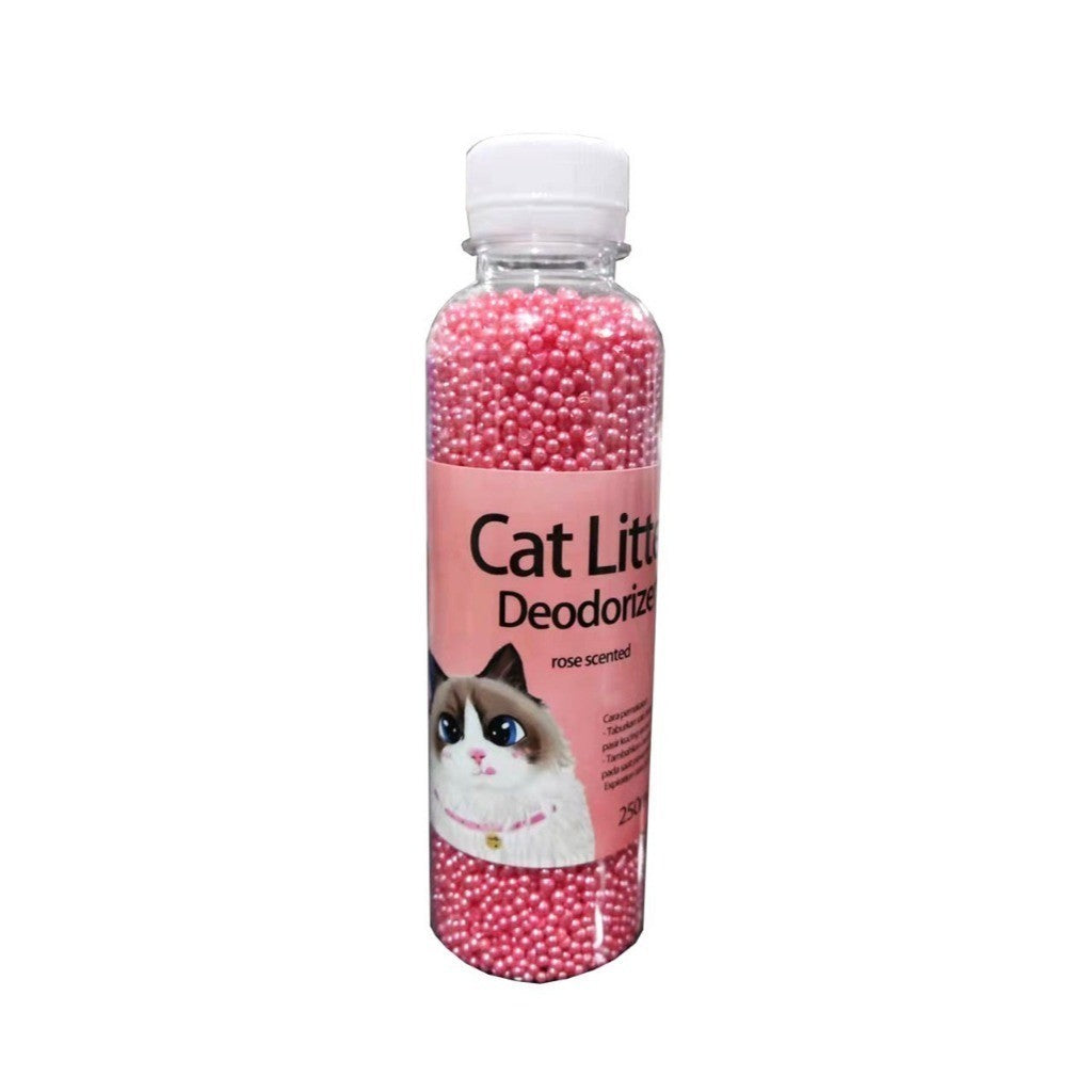 Premium Cat Litter Deodorizer Beads 250g/300g - Activated Charcoal with Coffee, Jasmine, Apple & Lavender Scents | Eliminates Odors | Long-Lasting Freshness for Litter Boxes & Pet Areas
