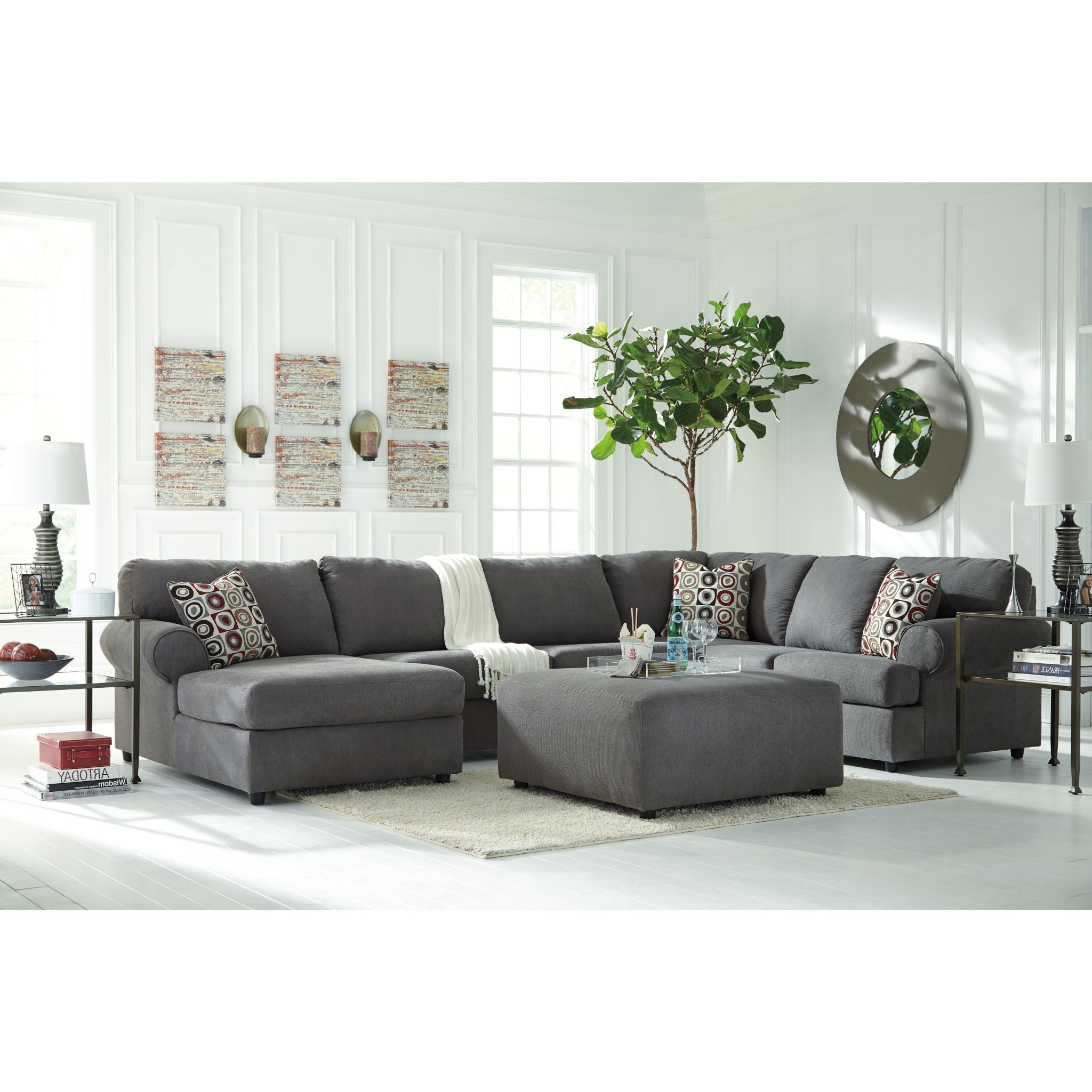 Arlie Oversized Accent Ottoman with Steel Frame - Perfect for Living Room, Bedroom & Home Decor