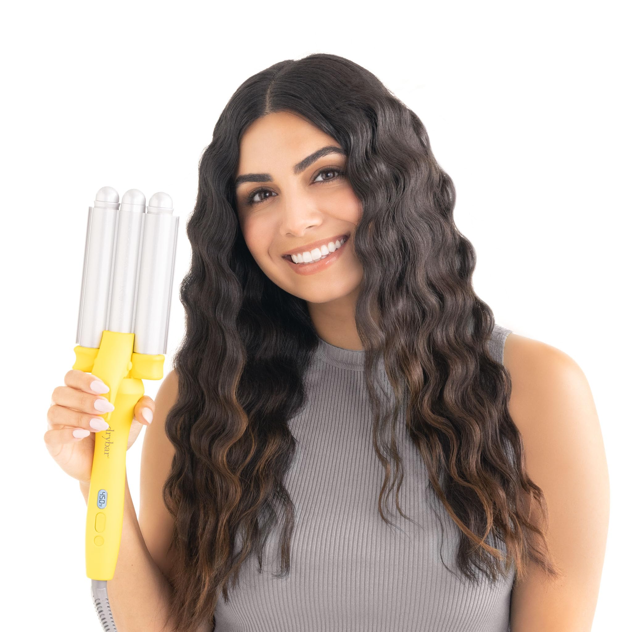 Drybar The Beach Bender Triple Barrel Waver - Professional Hair Styling Iron for Beach Waves & Loose Curls | Perfect for Home Use, Salons & Special Occasions