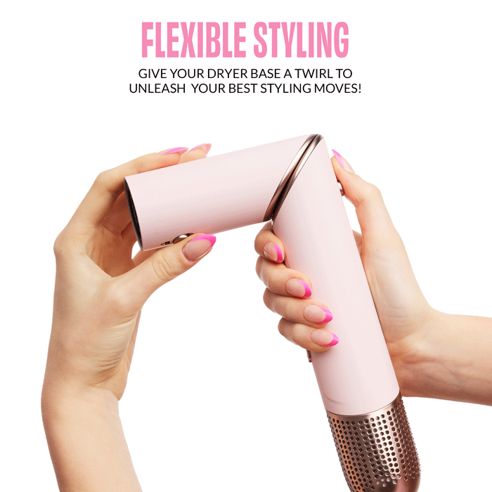 Blush Super Styler Pro - Professional Hair Styling Iron with Adjustable Temperature for Curling & Straightening - Perfect for Home, Salon & Travel Use