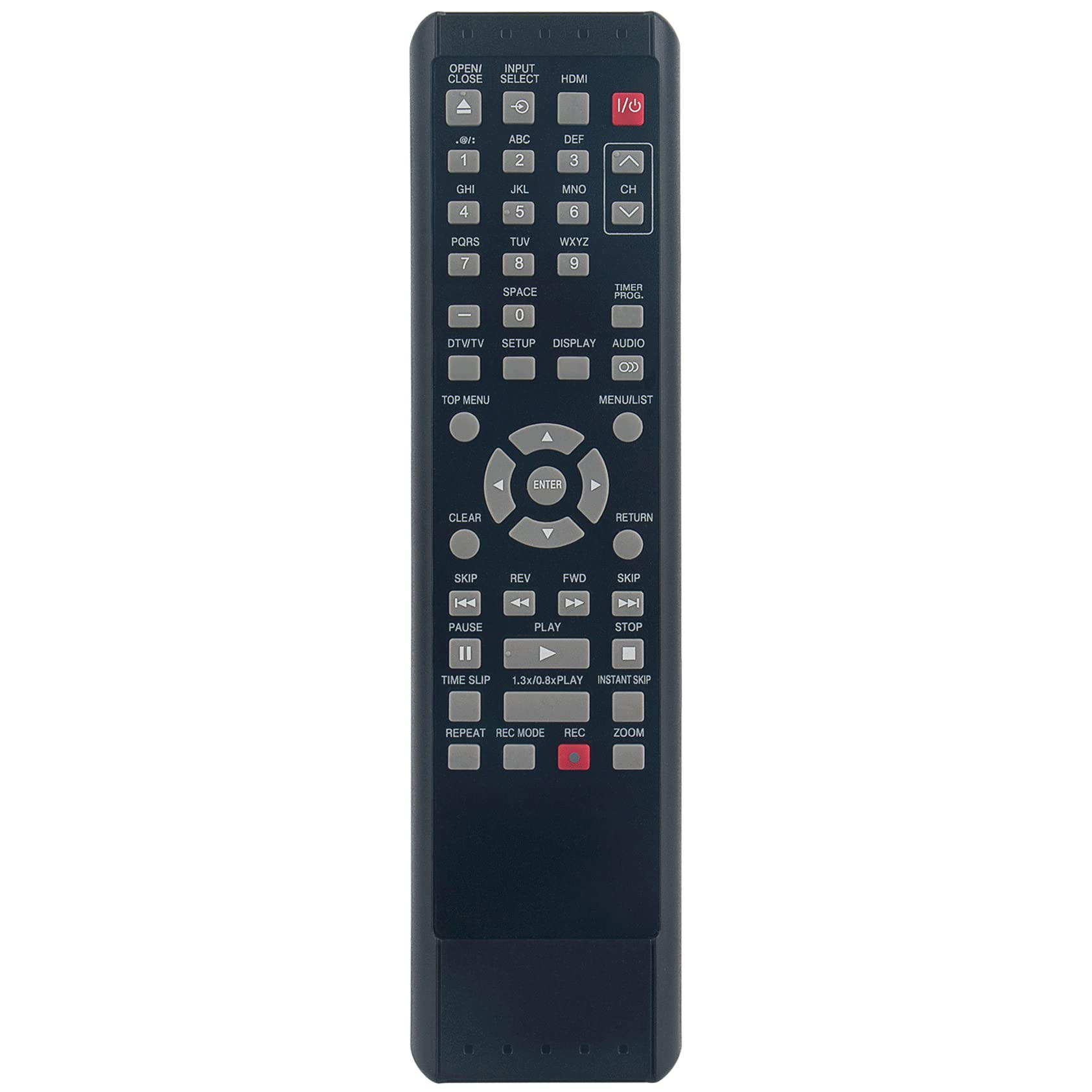 Toshiba DVD Recorder Replacement Remote Control Compatible with D-R550/D-R560/D-R570 Series (D-R550KU/D-R560KU/D-R570KU) - Perfect for Home Entertainment Systems & Media Centers