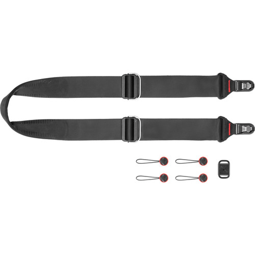 PEAK DESIGN Slide Camera Strap [2017] - Black - Comfortable & Adjustable for DSLR, Mirrorless Cameras - Perfect for Travel, Hiking & Photography