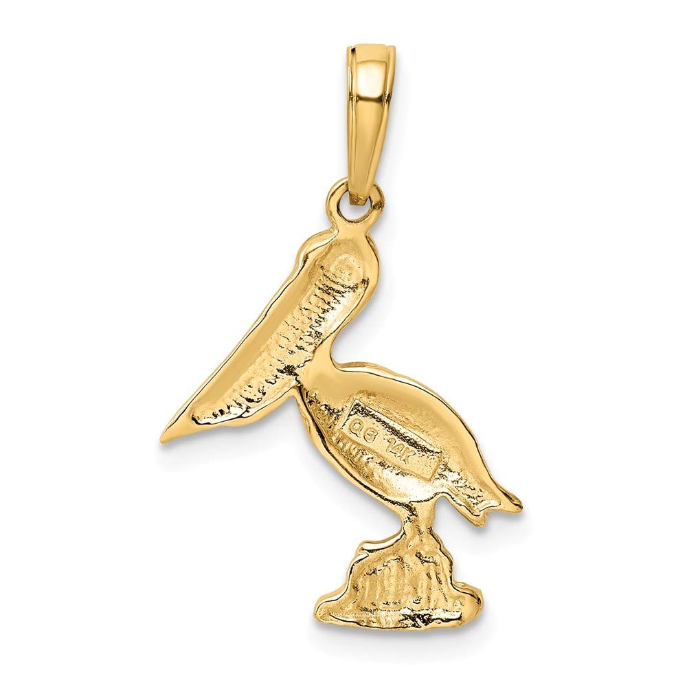14K Yellow Gold Pelican Pendant Necklace - Roy Rose Jewelry - Elegant Gift for Women, Perfect for Birthdays, Anniversaries & Special Occasions