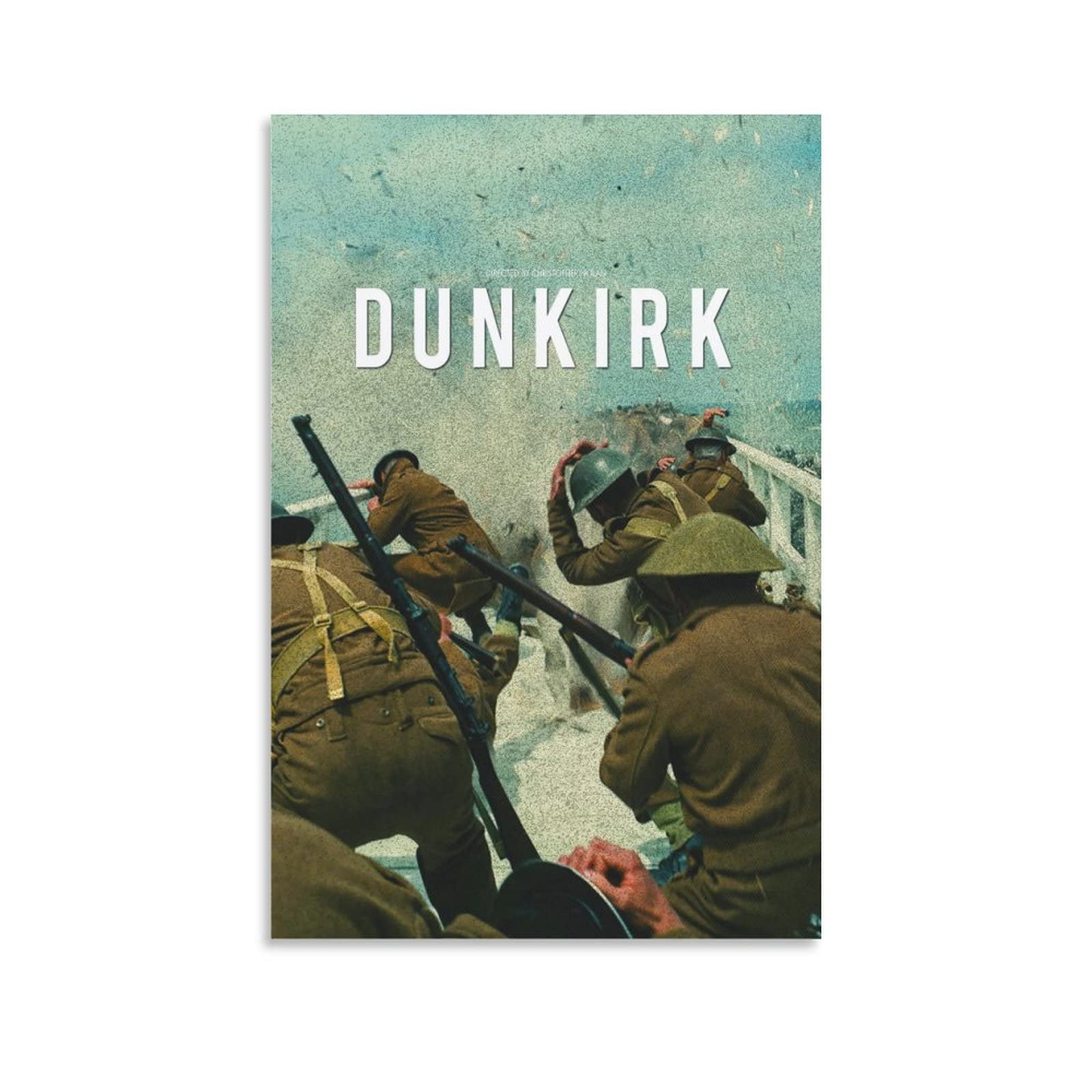 Dunkirk Movie Poster Framed Wall Art - 12x18 inch (30x45cm) Canvas Print for Home Decor - Perfect for Living Room, Bedroom & Office Aesthetic