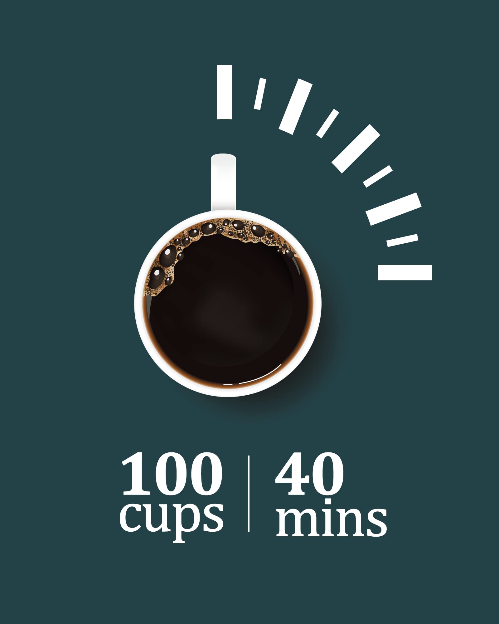 100Cups-14L Commercial Coffee Urn - Electric Coffee Dispenser & Fast Brew Stainless Steel Hot Water Urn for Catering, Meetings, Parties - Perfect for Large Events, Restaurants, and Office Break Rooms (Black)