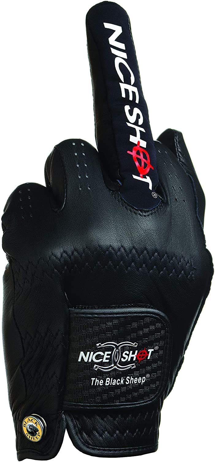 Premium Men's Golf Glove - Black Cabretta Leather for Enhanced Grip & Comfort | Ideal for Golfers, Driving Range Practice & Tournament Play