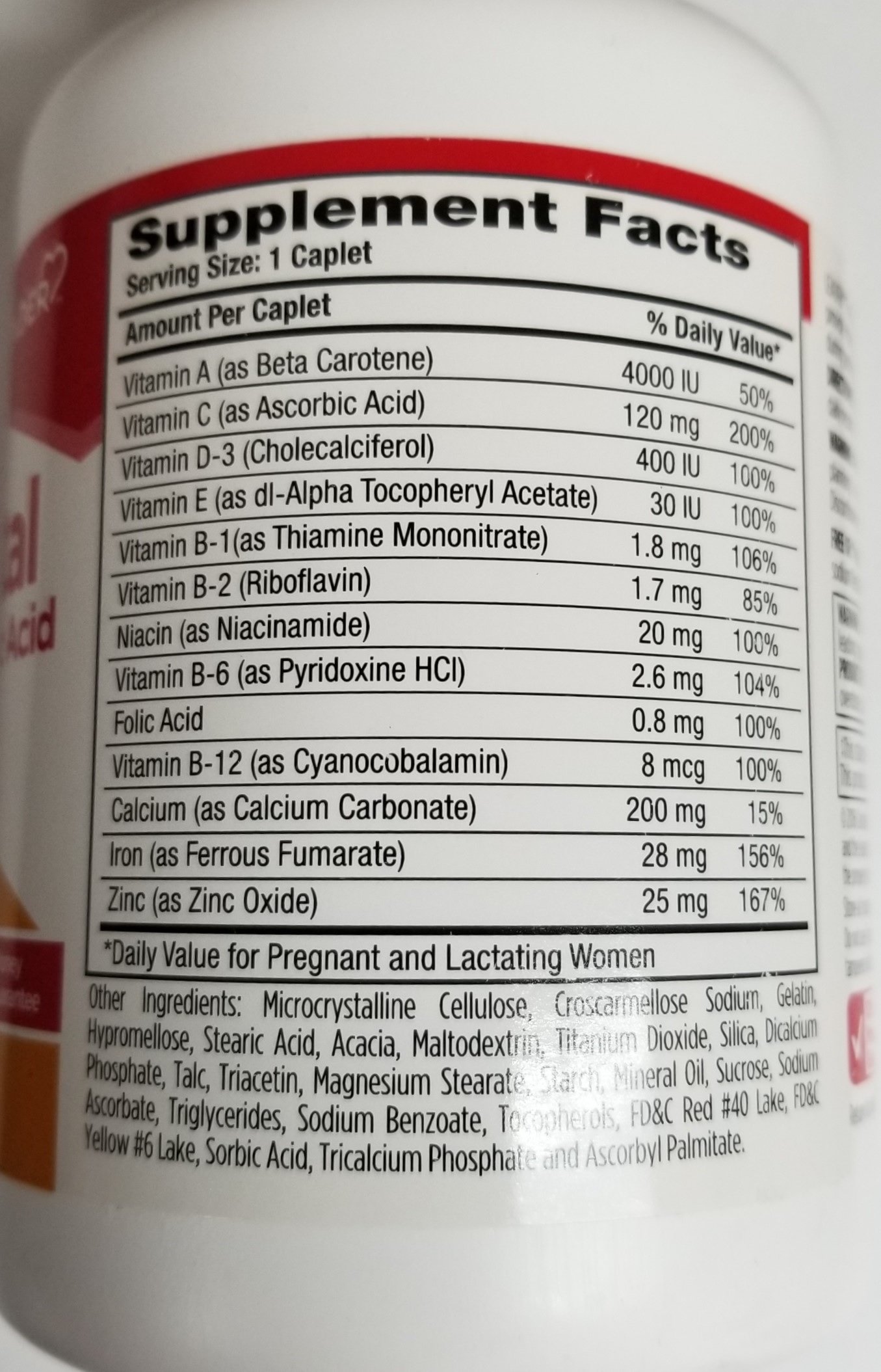 LEADER Prenatal Vitamins with Folic Acid & Iron - 365 Caplets (3-Pack) for Pregnancy & Postpartum Support | Daily Essential for Expecting & Nursing Moms