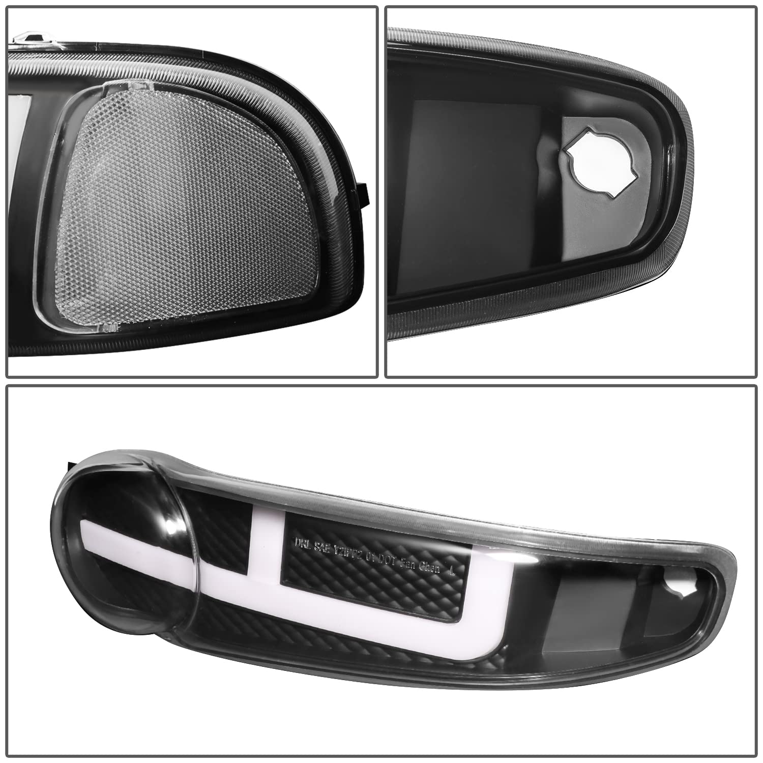 DNA MOTORING HL-LB4-DAN99-BK-CL1 Black Clear Headlights for 02-06 GMC Sierra 1500 Denali - Upgrade Your Ride