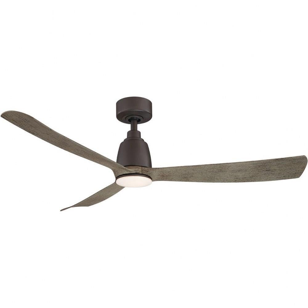 Fanimation FPD8534GR Kute 52-Inch Indoor/Outdoor Ceiling Fan with Light, Matte Greige Finish - Perfect for Bedroom, Living Room, and Covered Patio