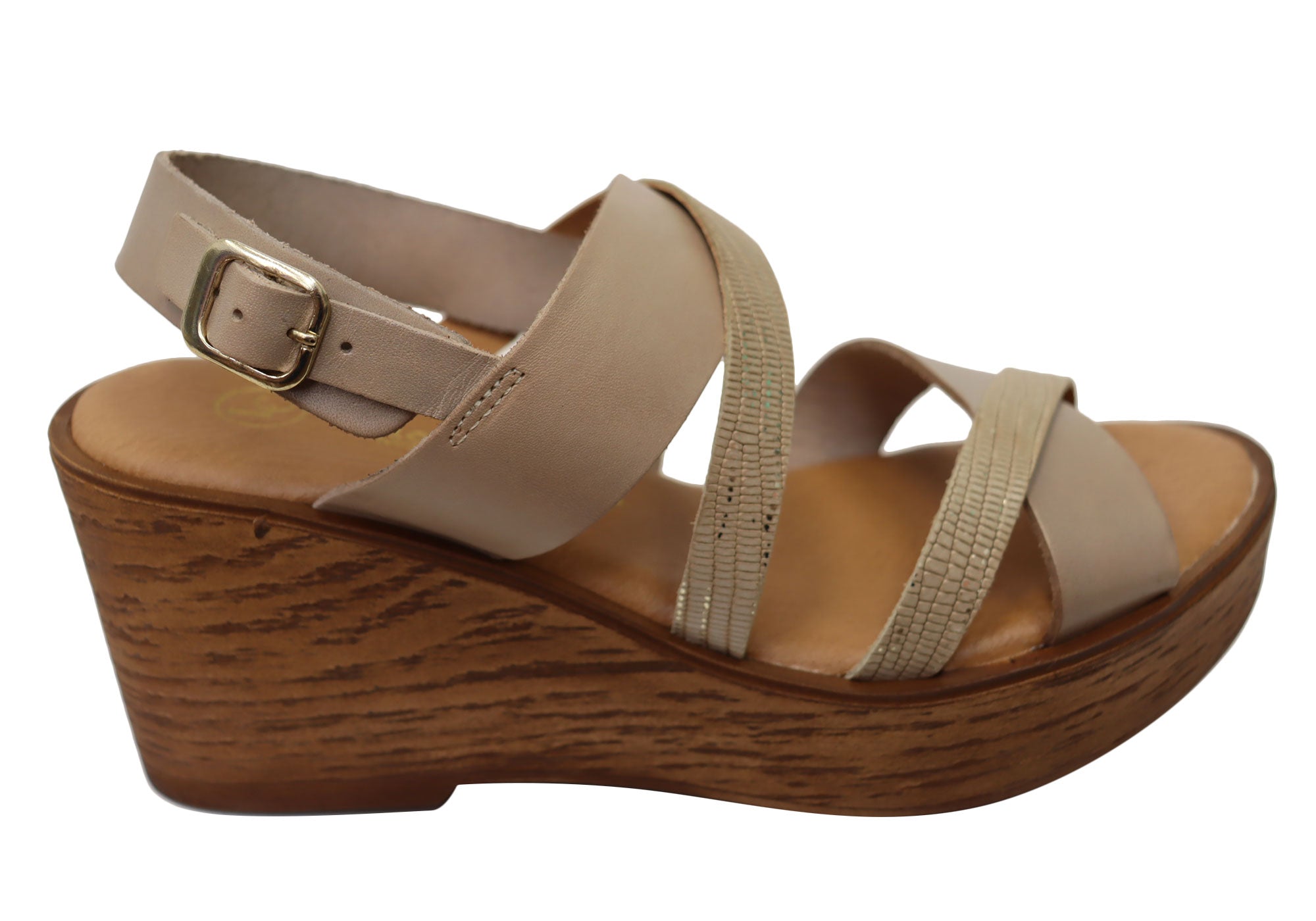 Lola Canales Brooke Women's Spanish Leather Wedge Sandals - Comfortable & Stylish for Summer, Beach, and Casual Outings