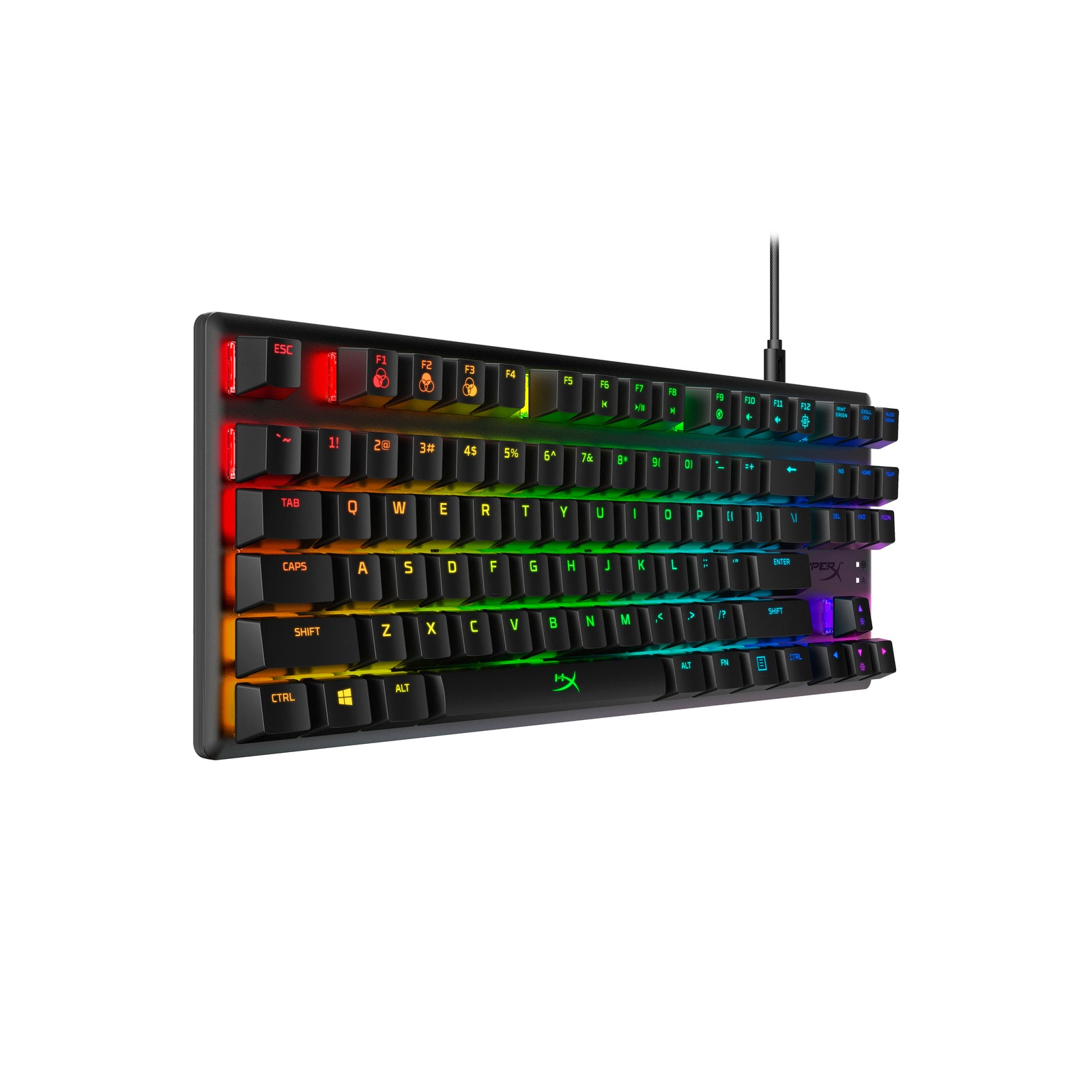 HyperX Alloy Origins Core 87-Key Mechanical Gaming Keyboard - RGB Backlit, Aircraft-Grade Aluminum Frame, HyperX Red Switches - Perfect for PC Gaming, Esports & Office Work