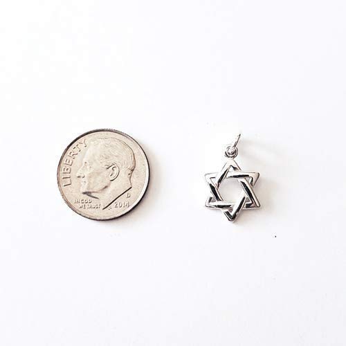 Sterling Silver Tiny Star of David Pendant Necklace - 18