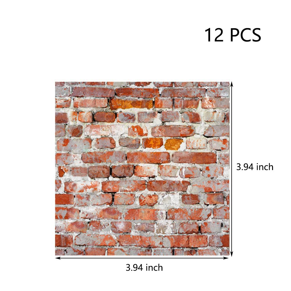 Self-Adhesive Miniature Dollhouse Wallpaper & Flooring Set - 1:12 Scale Mini Dollhouse Accessories (12pcs) - Perfect for DIY Dollhouse Decor, Model House Projects & Miniature Room Displays