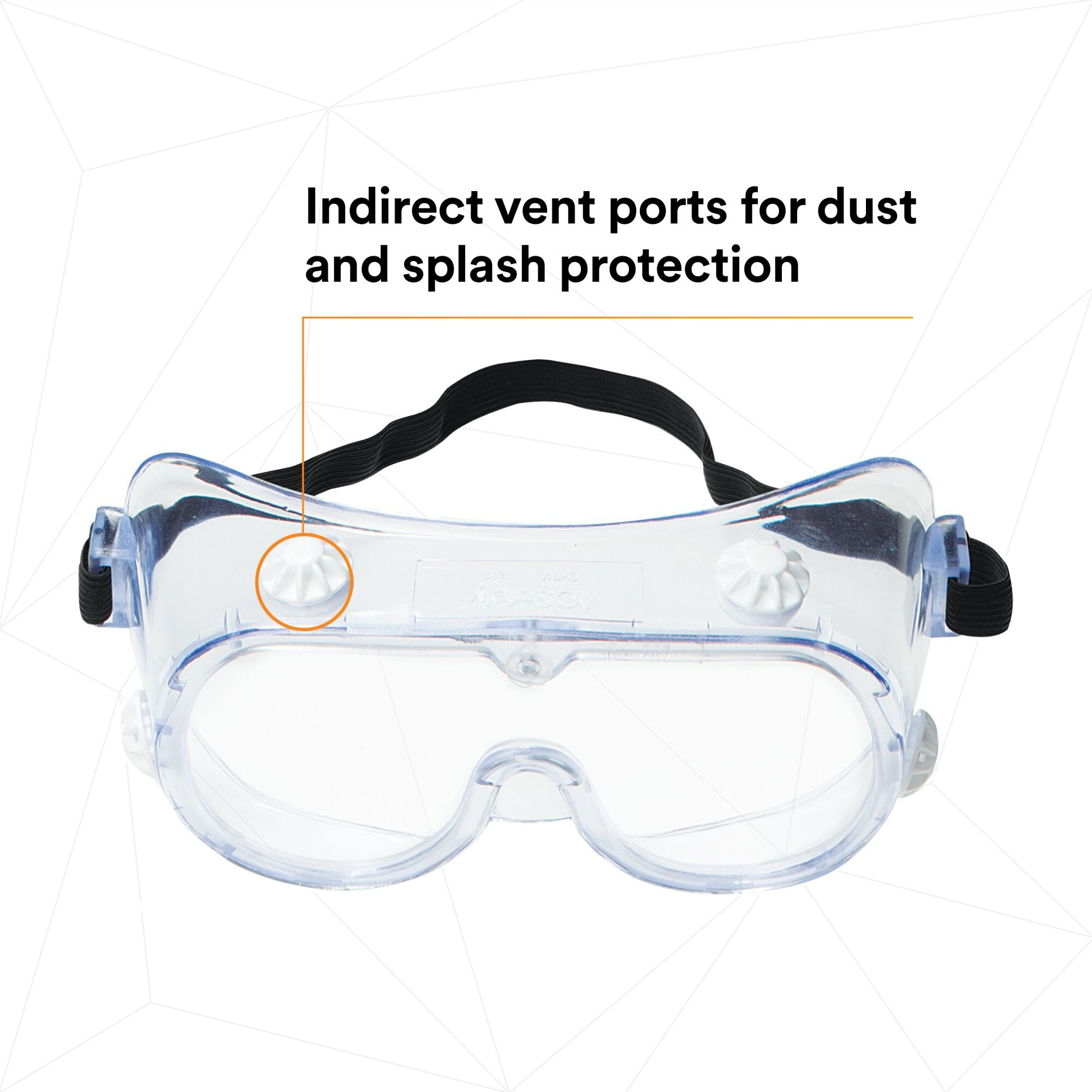 3M 334 Splash Safety Goggles - Anti-Fog, Clear Lens (10-Pack) - Perfect for Lab Work, Construction & Chemical Handling