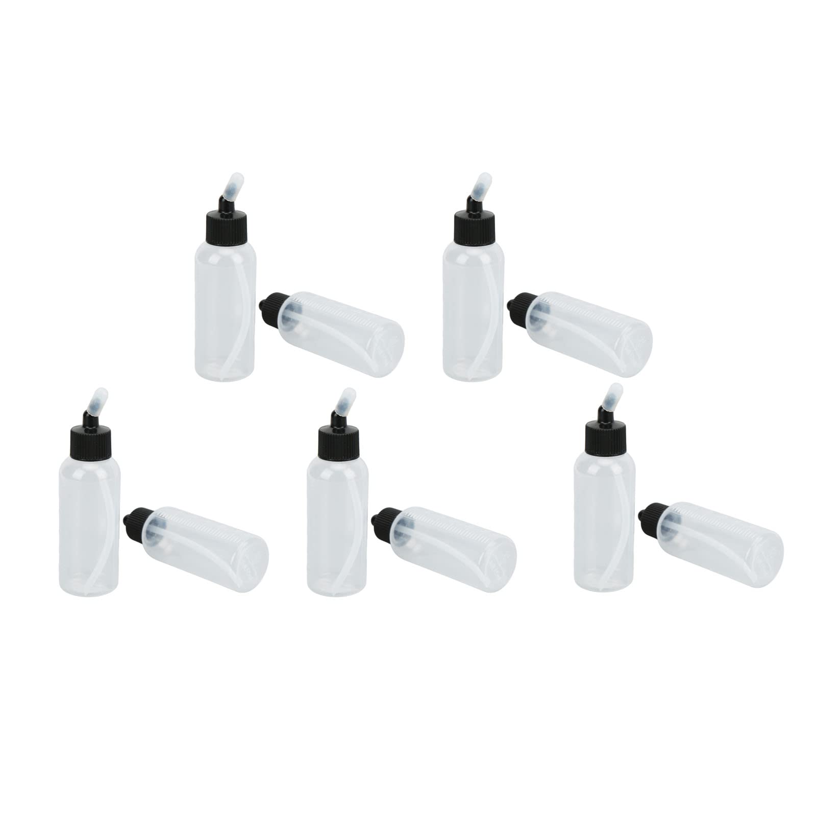 60ml Clear Dispenser Bottles - 10 Pack Leakproof Plastic Bottles for Pigment, Oil & Solvents | Durable Squeeze Bottles for Art Supplies, DIY Crafts & Beauty Products