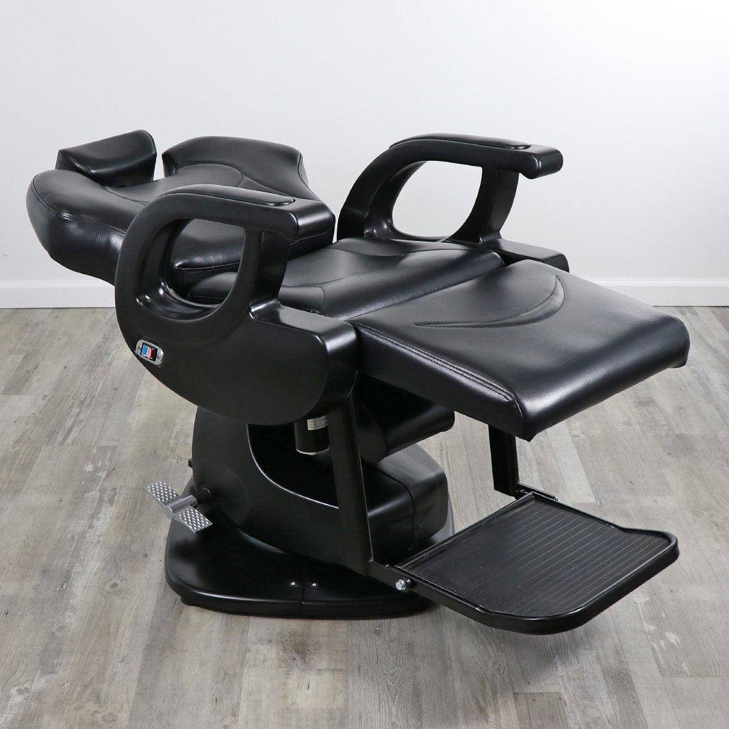 Professional REYNOLDS Electric Barber Chair for Salon & Home Use - Adjustable Hydraulic Styling Chair with Smooth Recline & Footrest - Perfect for Haircuts, Shaves & Styling