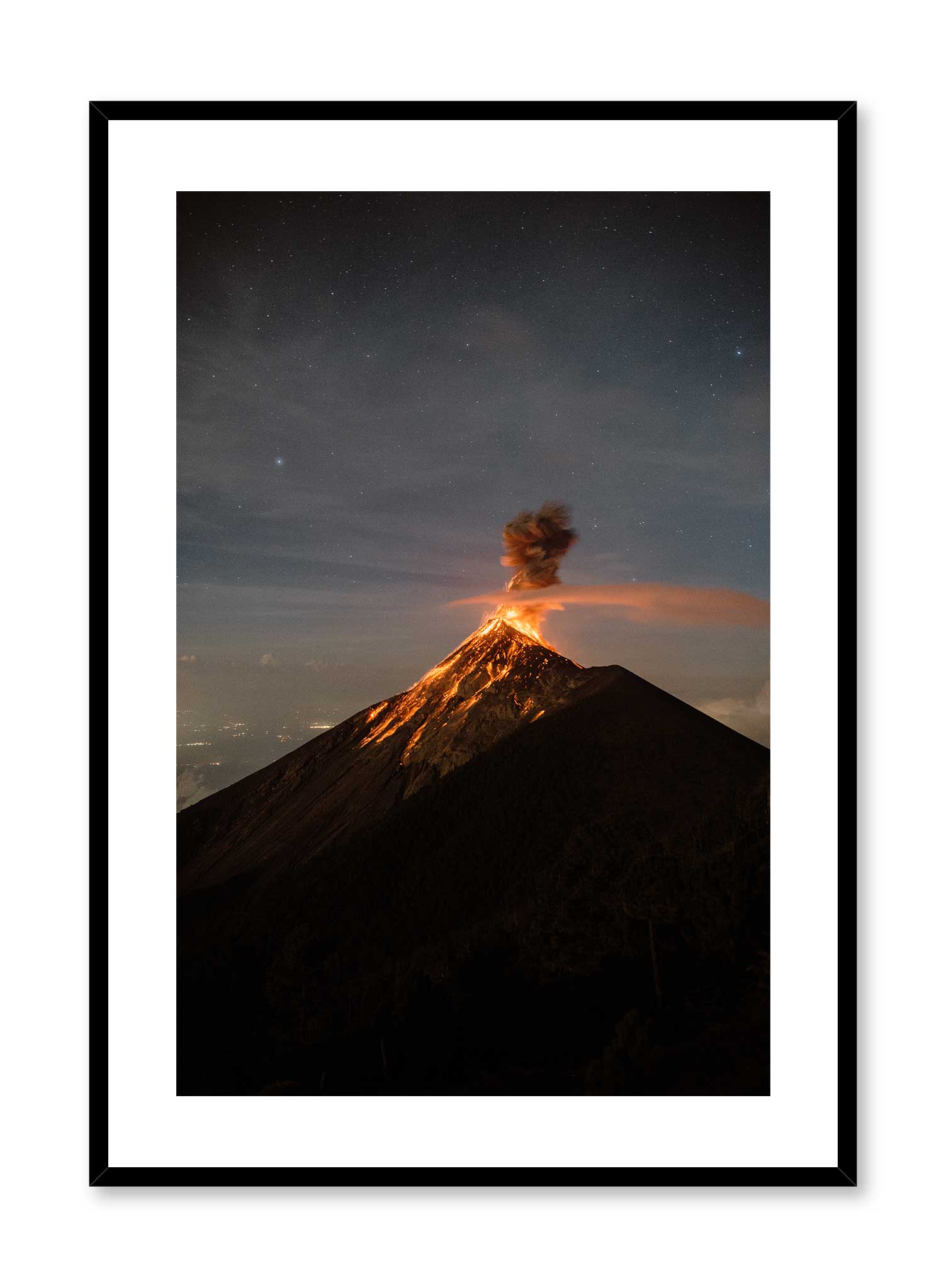 Grandiose Eruption Wall Art Poster - Volcanic Landscape Print for Home & Office Decor - Perfect for Living Room, Bedroom or Classroom Decoration