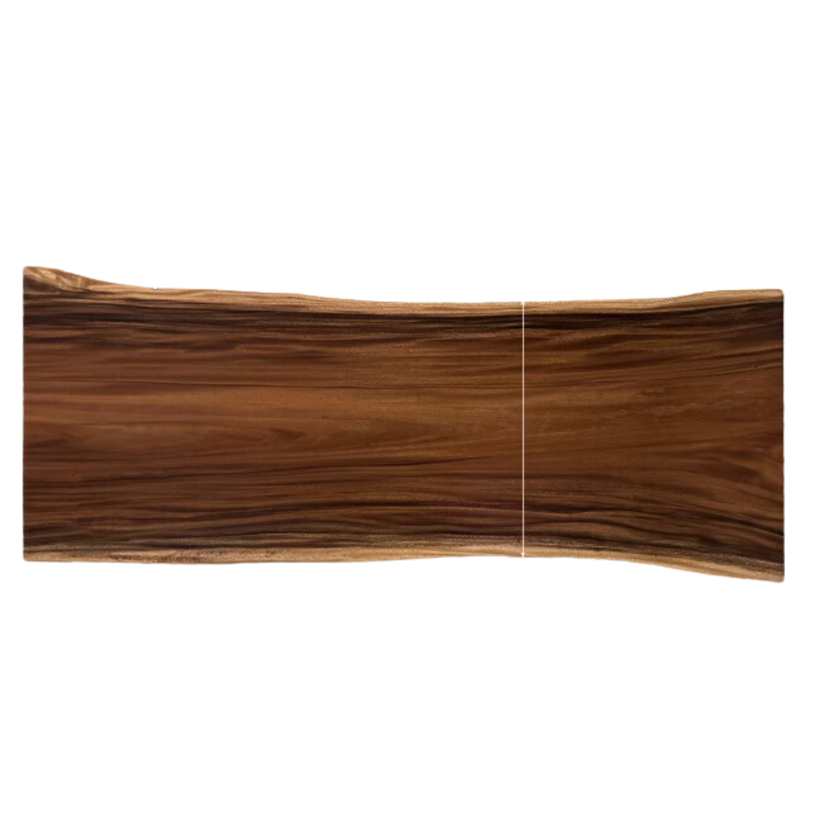Premium Black Walnut Solid Wood Dining Table with Natural Edge - Large Top for Kitchen, Dining Room & Home Decor
