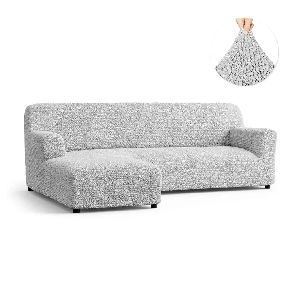 L-Shaped Sofa Slipcover with Left Chaise - Soft Microfiber Stretchable Couch Cover - Perfect for Living Room, Sectional Sofa Protection & Home Decor Upgrade