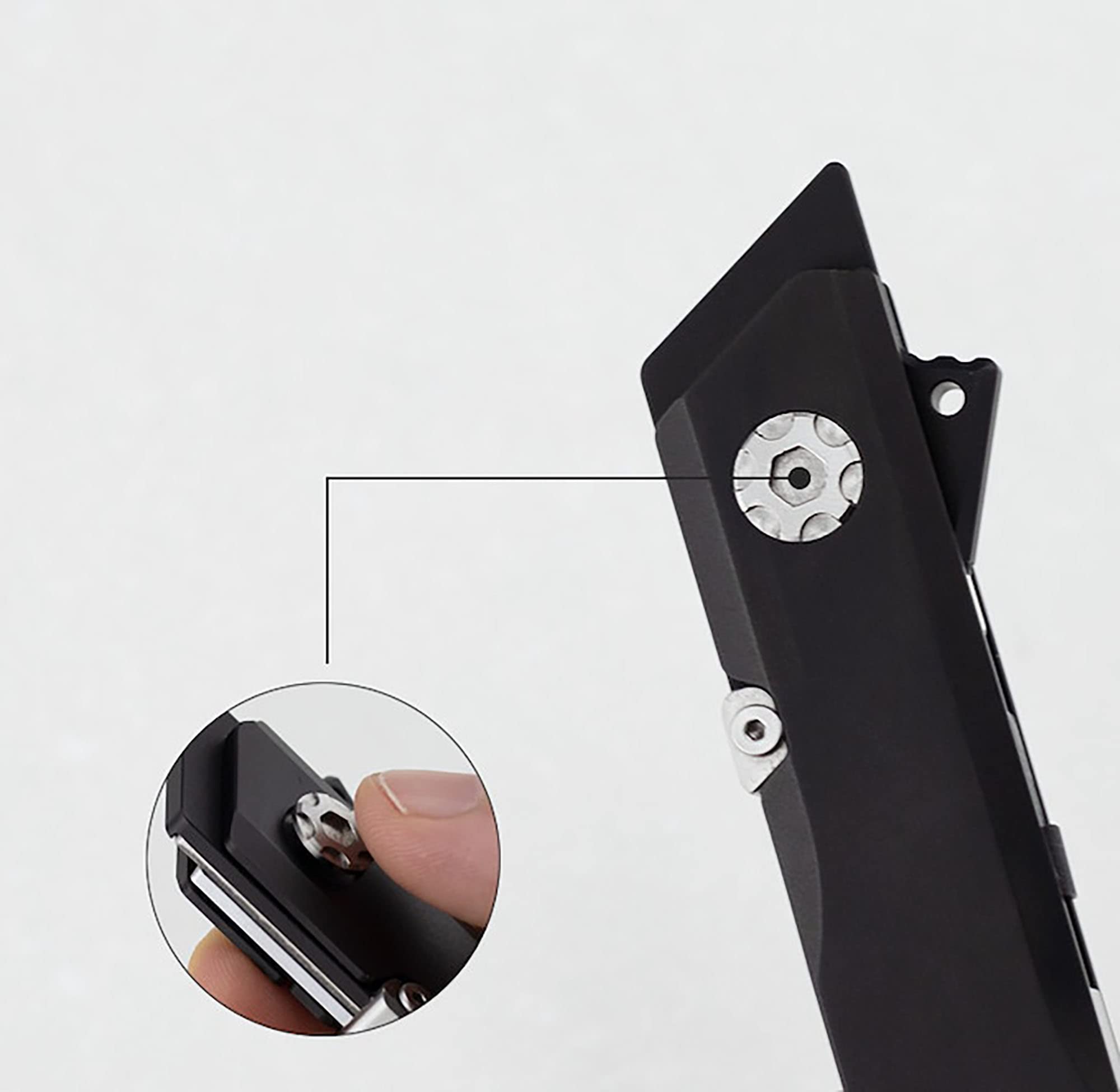 Raven Titanium EDC Folding Pocket Knife - Premium Box Cutter for Artwork, Outdoor Adventures, Hunting & Household Use | Durable Black Tactical Knife for Camping, Survival & Daily Carry