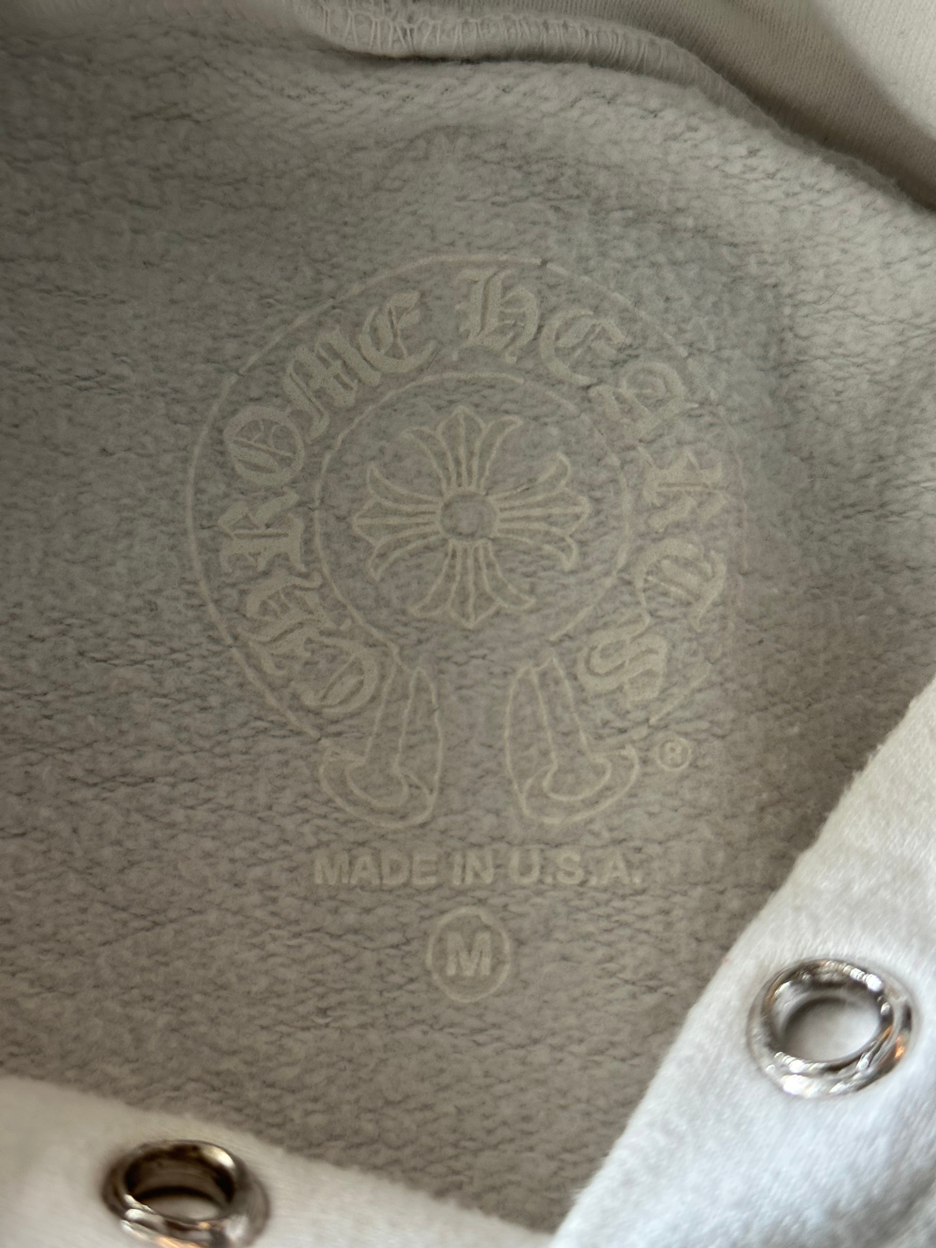 Chrome Hearts White Glow-in-the-Dark Horseshoe Logo Hoodie for Men & Women | Streetwear Fashion | Perfect for Night Out & Urban Style