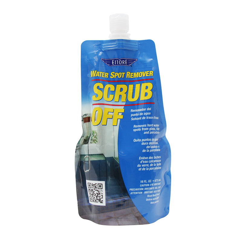 Ettore Scrub Off Heavy Duty Cleaning Sponge - Multi-Surface Scrubber for Kitchen, Bathroom, Tiles & Grout - Perfect for Tough Stains, Grease & Soap Scum Removal