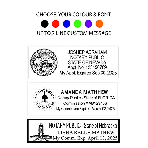 Personalized Self Inking Notary Stamp Seal with Ink - Custom Rubber Stamp for North Carolina Notaries | Perfect for Legal Documents, Certifications & Official Paperwork