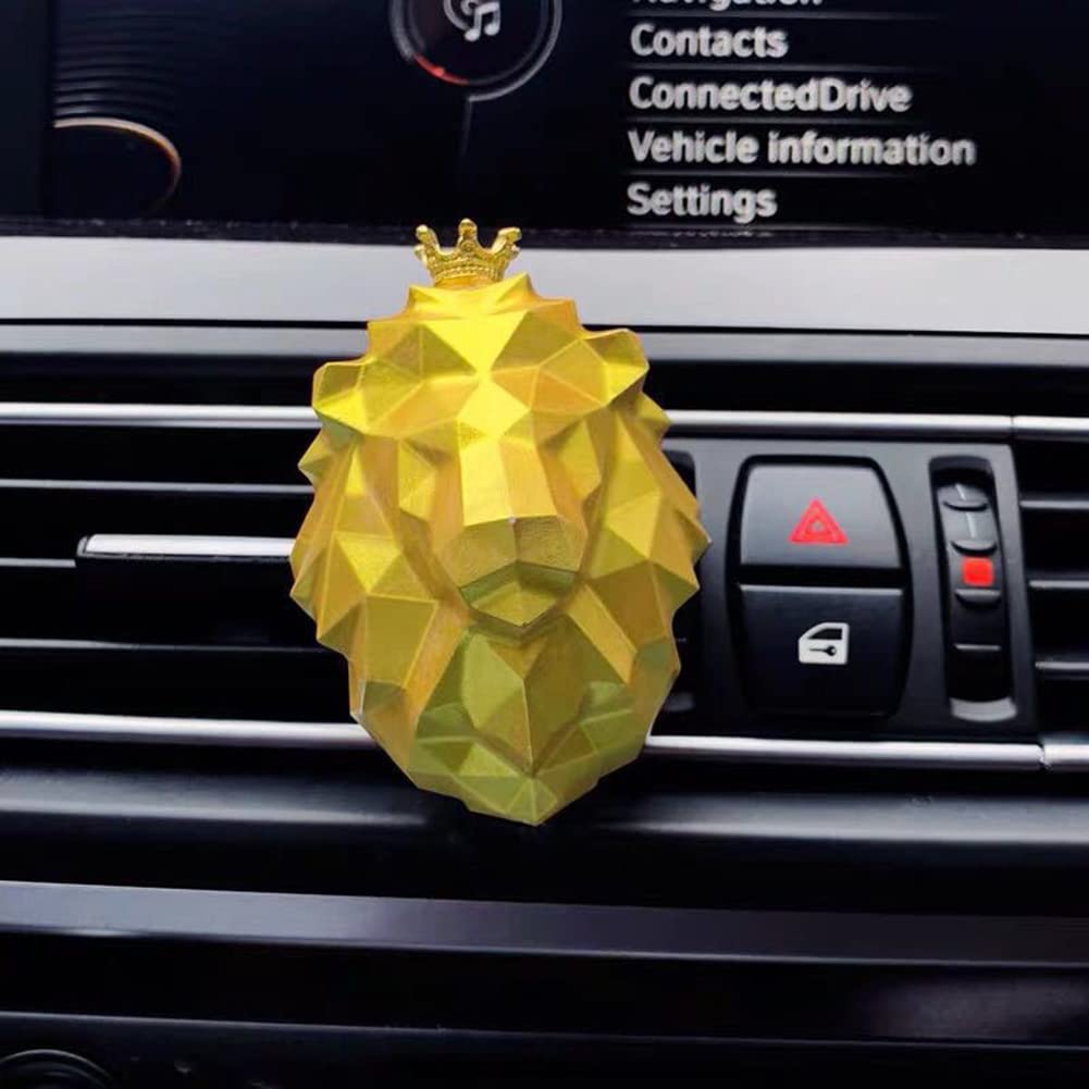 SEADEAR Lion-Shaped Car Air Vent Clips - 2 Pack Car Air Freshener Holder with Essential Oil Diffuser for Car, Office & Home - White | Perfect for Freshening Vehicles, Work Spaces & Living Areas