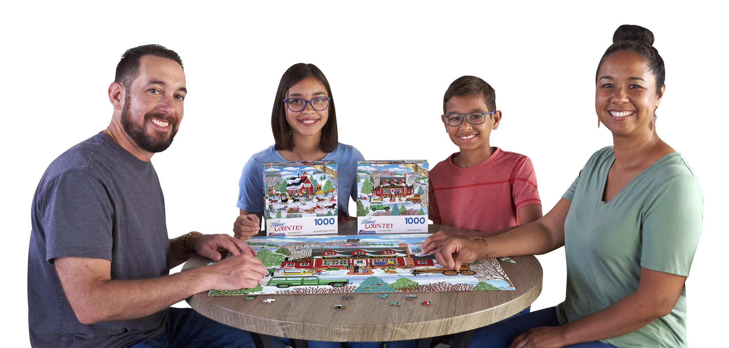 RoseArt 1000 Piece Jigsaw Puzzle for Adults - Warming House Home Country Scene - Challenging Puzzle for Family Game Night & Relaxation