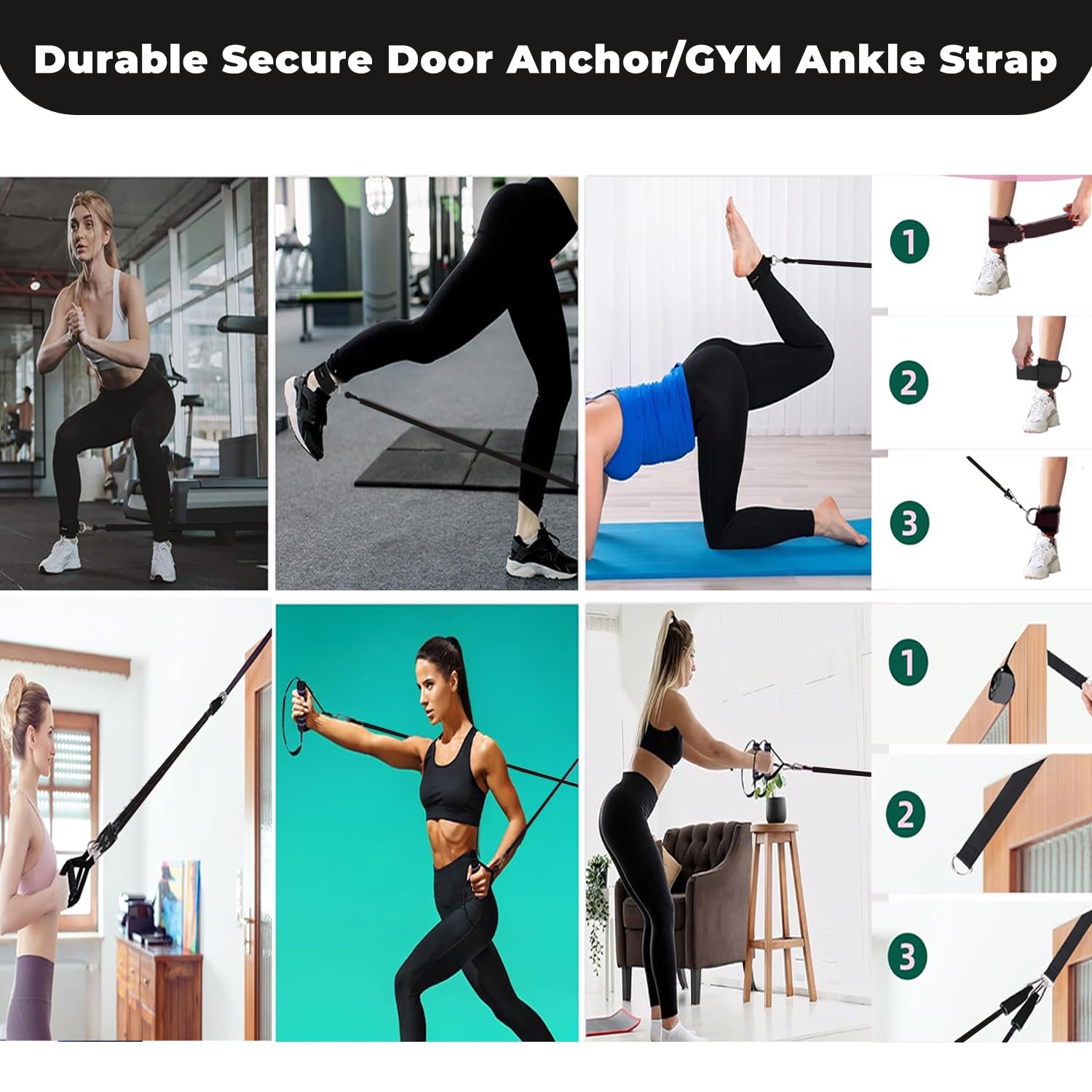 3-Section Yoga Pilates Bar Set with Resistance Bands & Jump Rope - Adjustable Home Gym Equipment for Full Body Workout - Perfect for Travel, Men & Women of All Heights - Ideal for Yoga, Pilates, Strength Training & Cardio Exercises