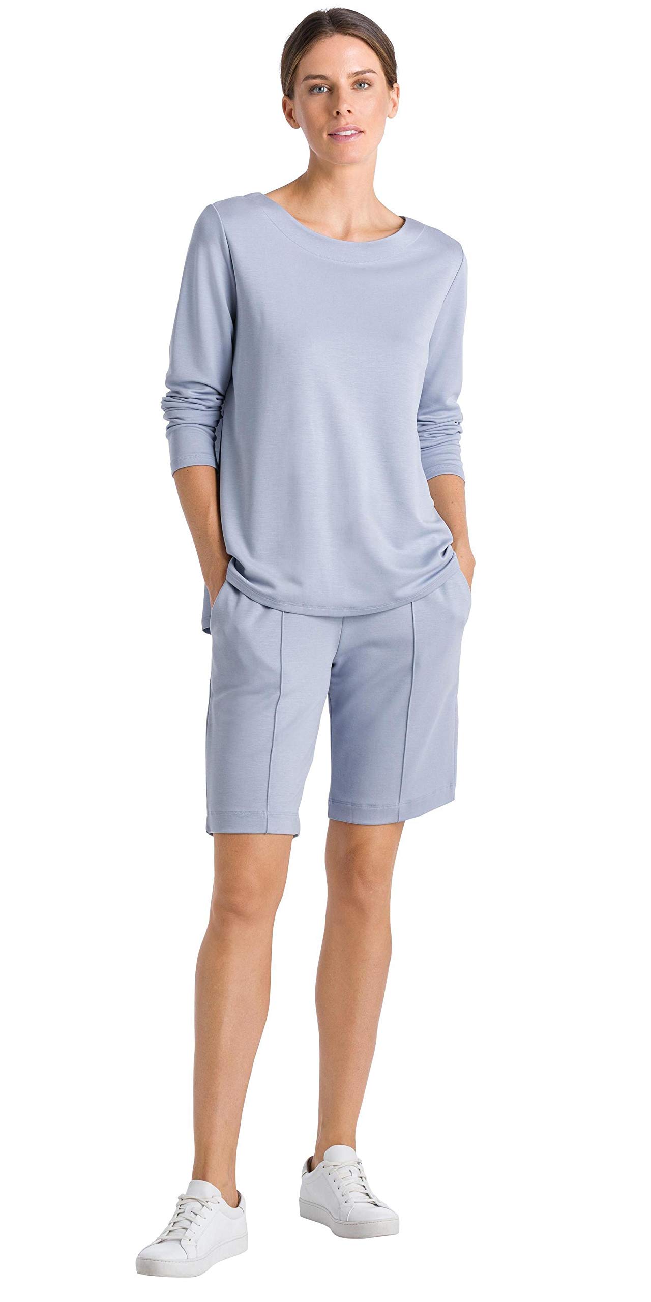 HANRO Women's Pure Comfort Cotton Shorts 78604 - Soft Lounge Shorts for Sleep, Yoga & Relaxation at Home