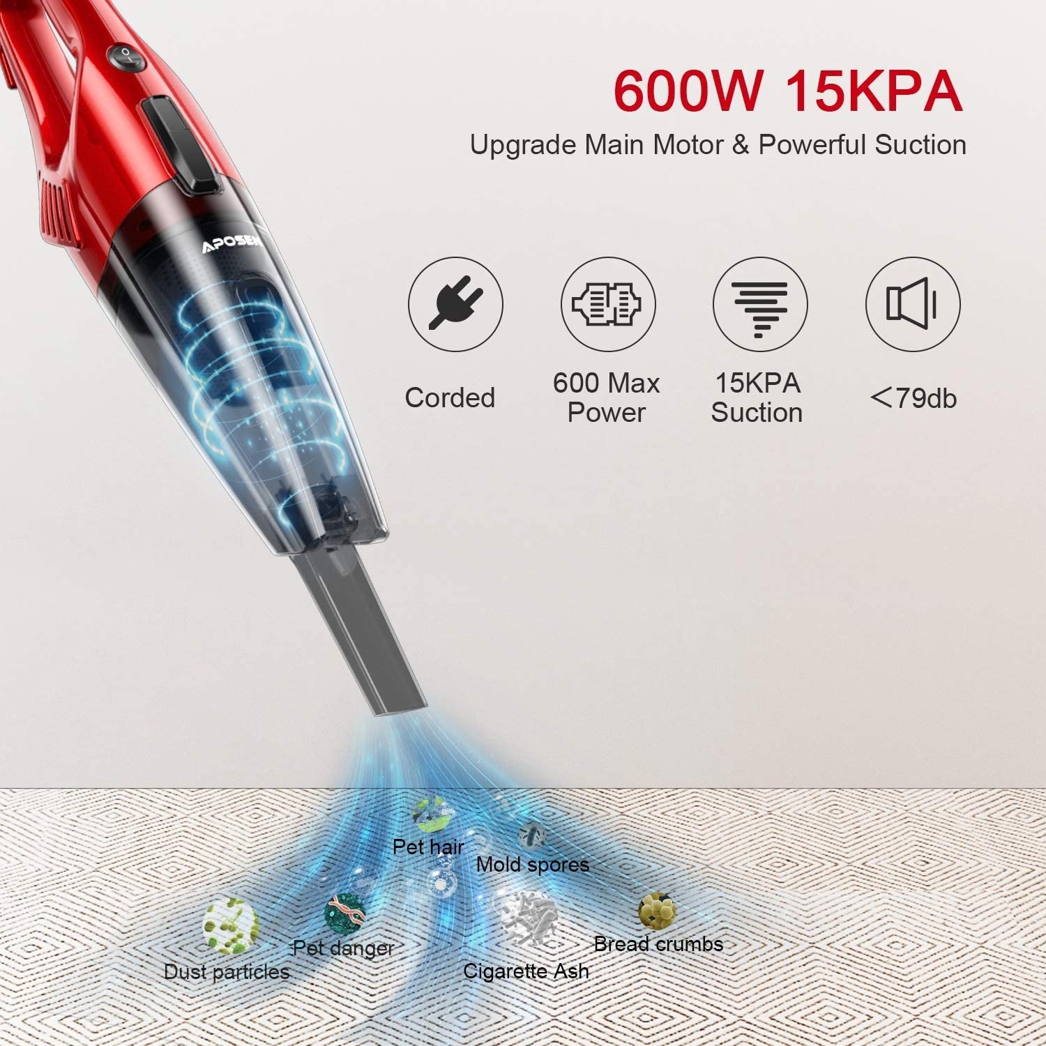 Powerful Handheld Vacuum Cleaner for Home & Car - Multi-Surface Cleaning