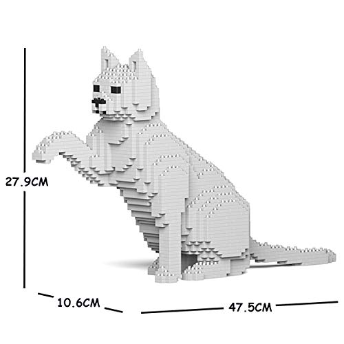 JEKCA Cat 08S-M01 Plastic Building Blocks Toy Set for Adults & Teens Age 14+ - Creative DIY Model Kit for Home Decoration & Stress Relief