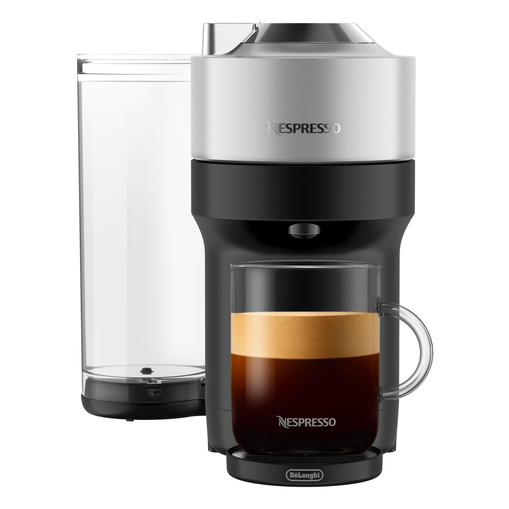 De'Longhi Nespresso Vertuo Pop+ Deluxe Coffee & Espresso Maker Machine - 120V, Silver | Perfect for Home, Office & Small Spaces | Brews Coffee, Espresso & Lungo