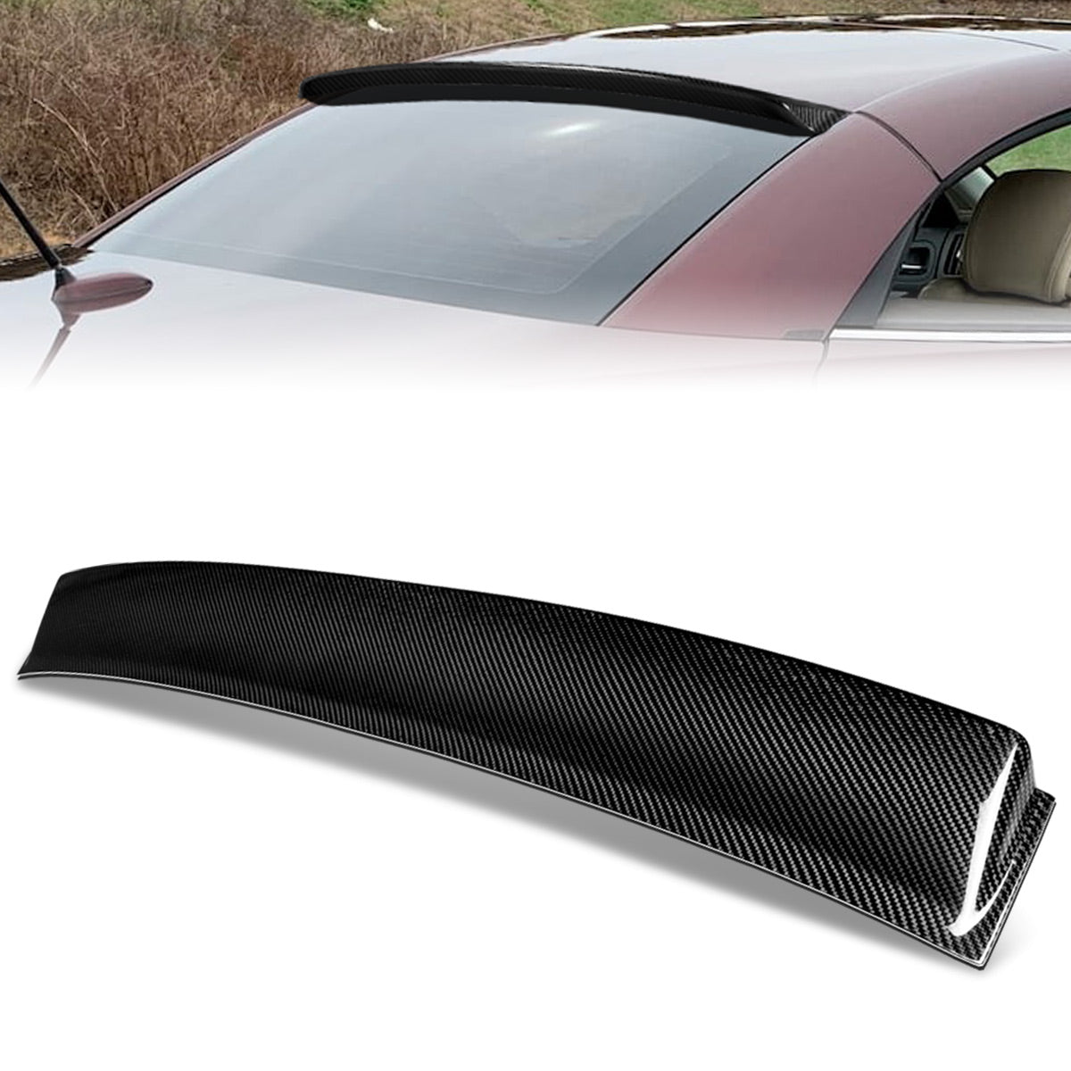 Infiniti G37 Coupe Rear Window Roof Spoiler - High Quality Carbon Fiber for Enhanced Aerodynamics & Style - Perfect for Car Enthusiasts & Performance Upgrades