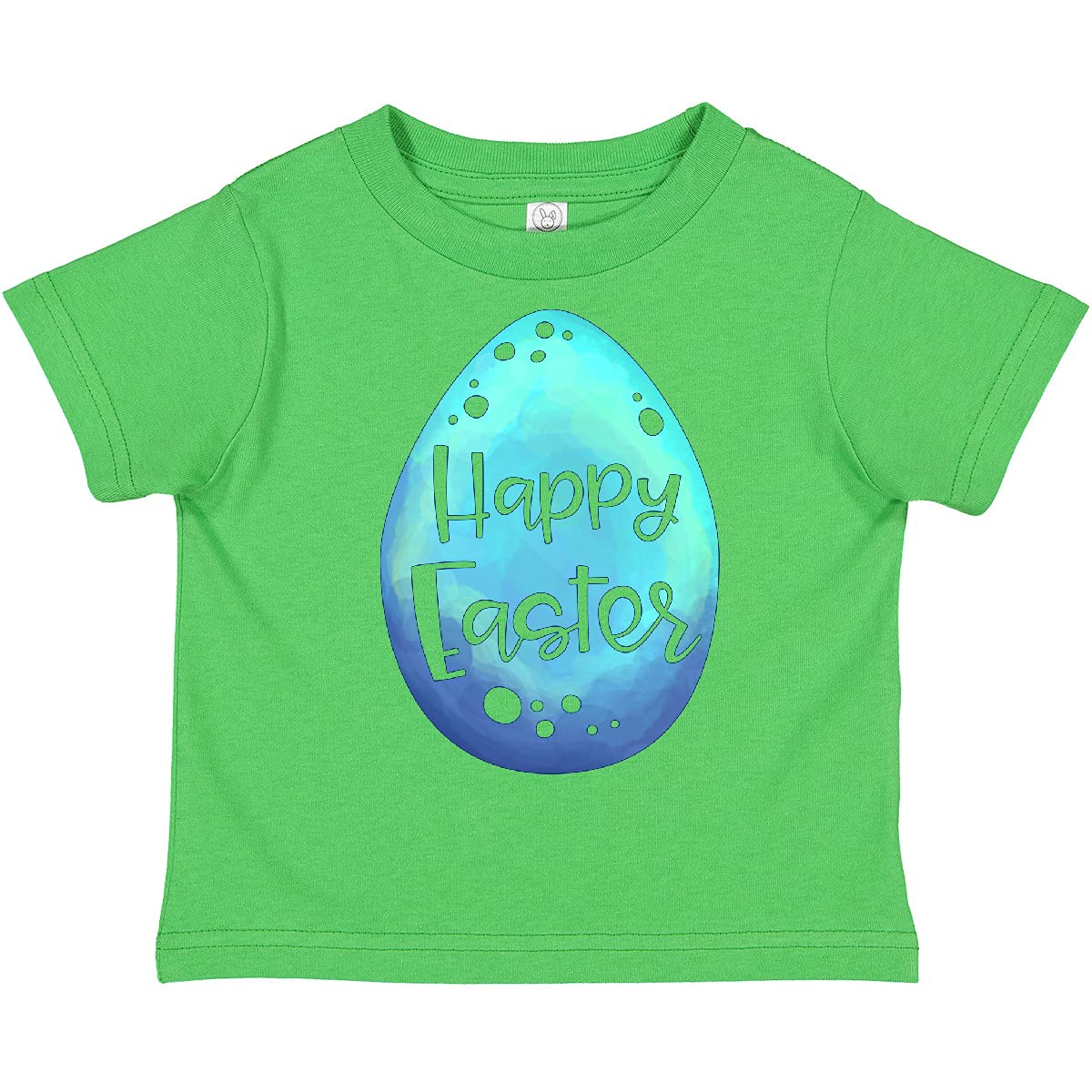 Inktastic Happy Easter Blue Easter Egg Toddler T-Shirt - Cute Easter Outfit for Boys & Girls - Perfect for Easter Egg Hunts & Family Photos